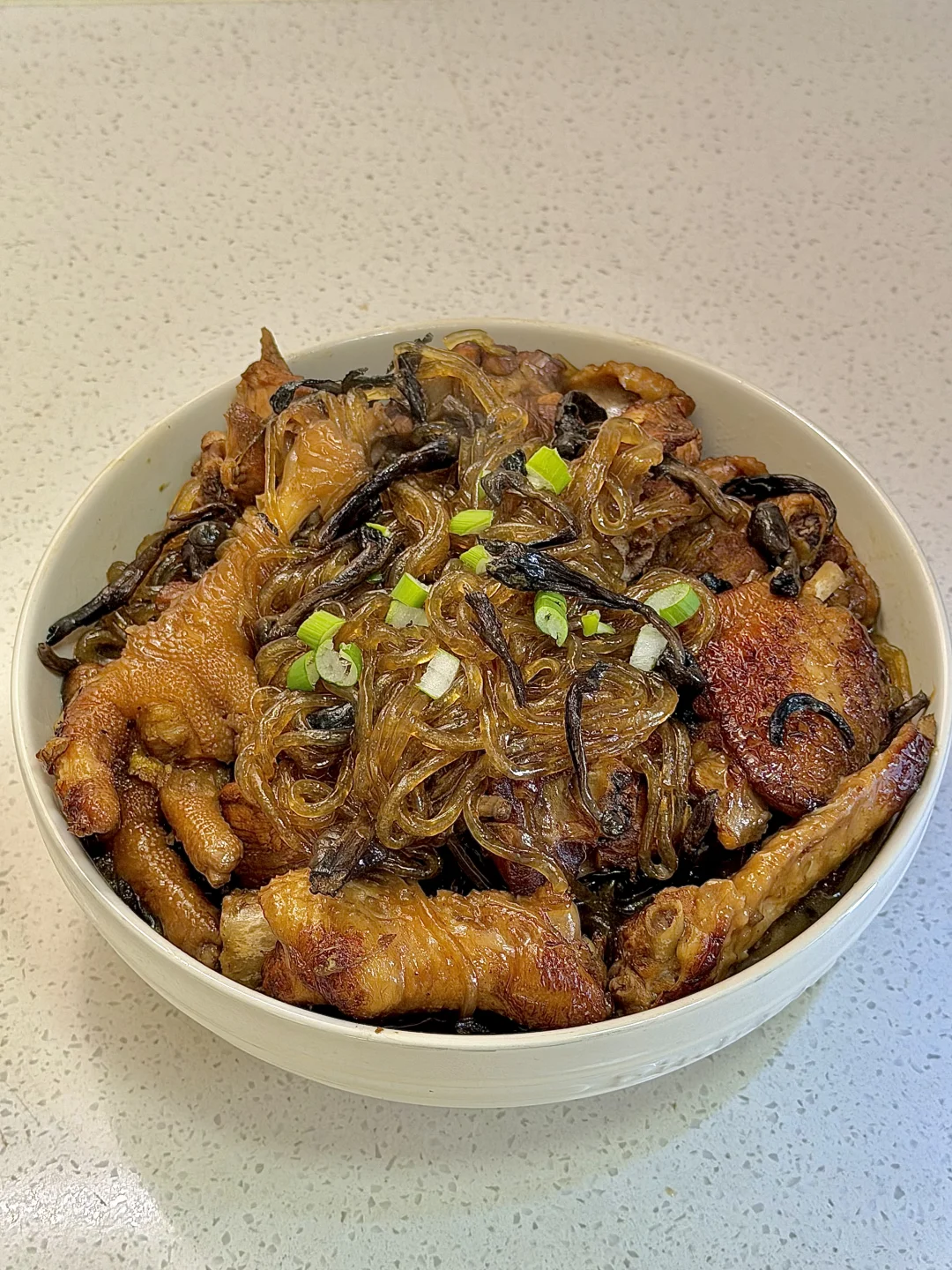 东北菜～小鸡蘑菇炖粉条