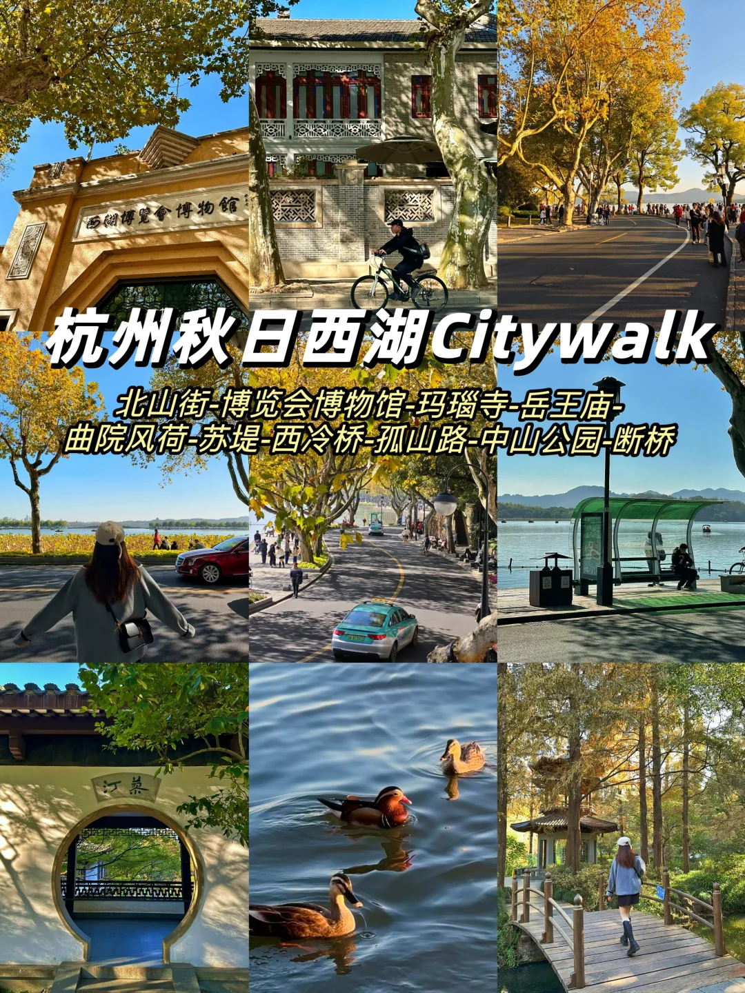 杭州秋日Citywalk，收集西湖边的浪漫🍁
