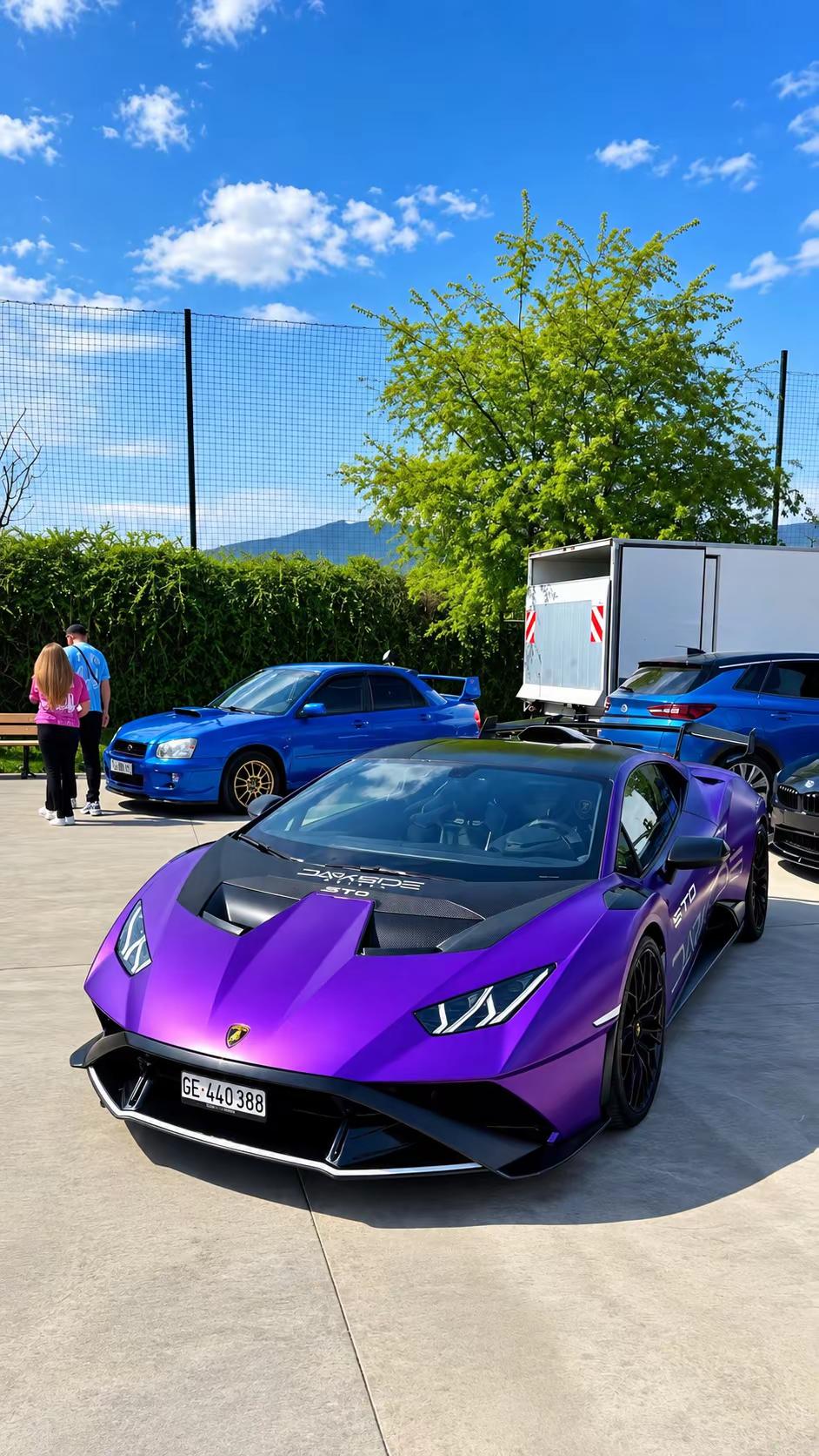 😈💜。兰博基尼 跑车 兰博基尼紫色 Lamborghinihuracánsto