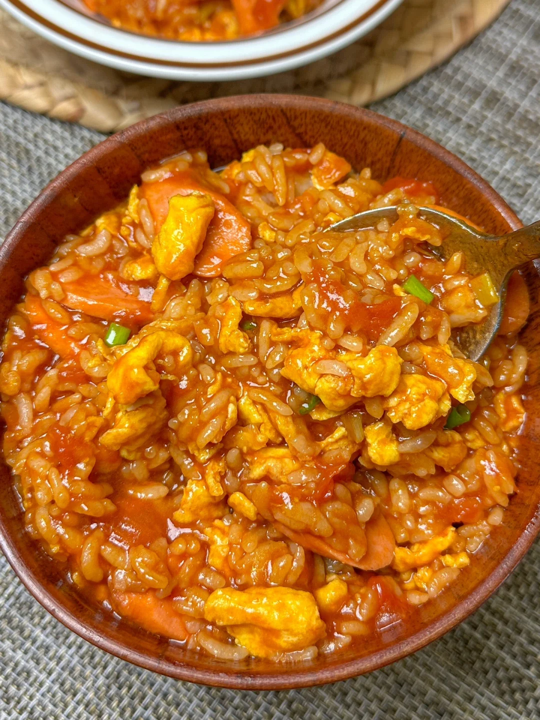 谁懂啊！！没胃口就想吃番茄鸡蛋火腿烩饭！！