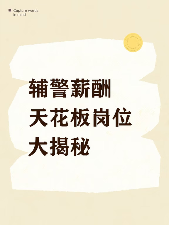 辅警哪个岗位薪酬最高？