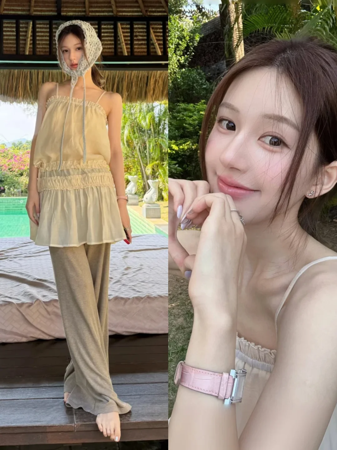 赵露思今日更新度假私服，俏皮可爱的露思