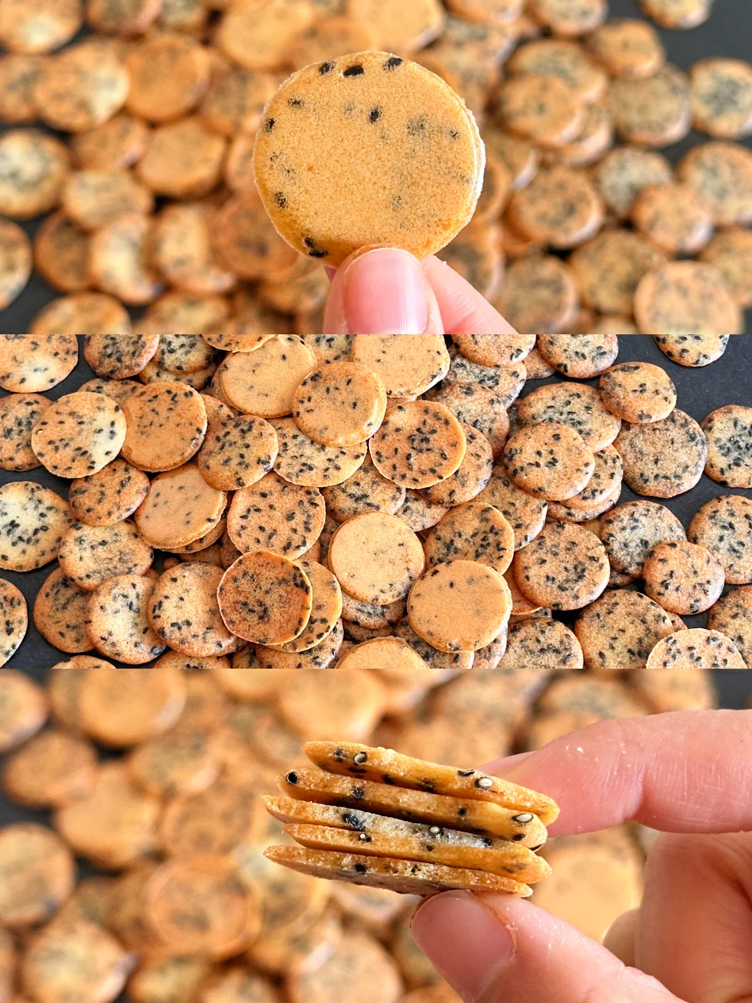 被这个黑芝麻小圆饼硬控了！嘎嘣脆！有手就会