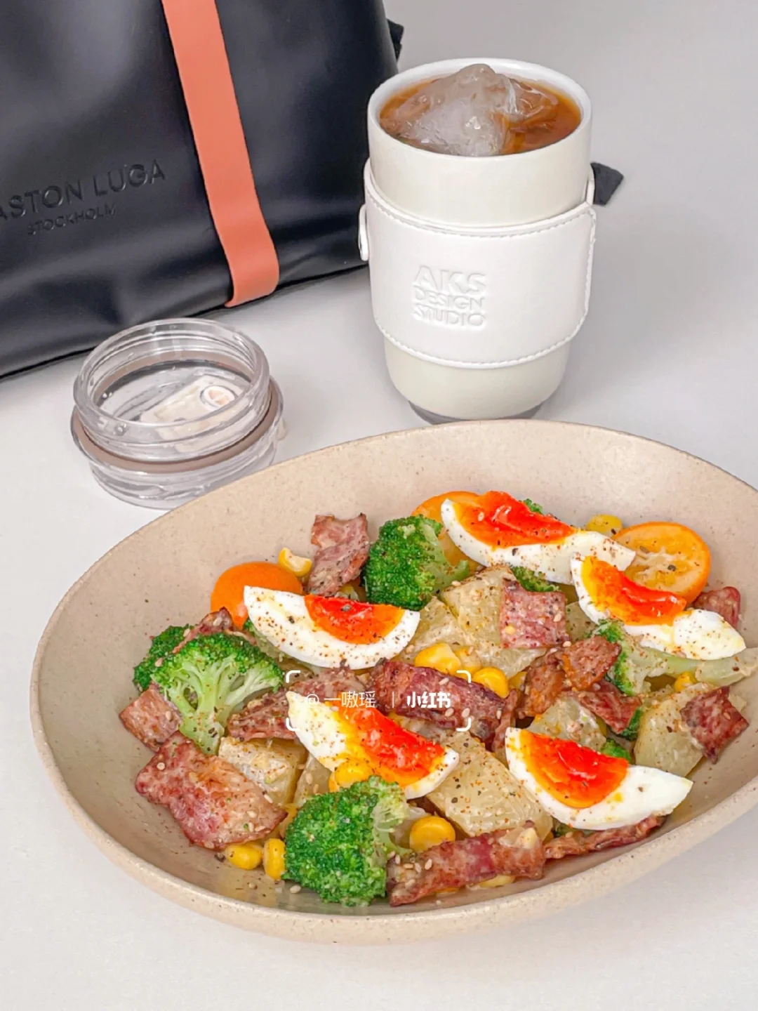 减脂饱腹🥗巨好吃的溏心蛋土豆培根沙拉😭