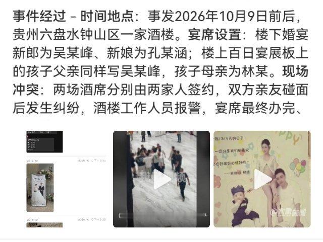 #楼上百日宴楼下婚宴男方已有多孩#

网上传得沸沸扬扬，说男方孩子一堆。
其实官方只认定了两个关系：
和楼下新娘，领证结婚；
和楼上宝妈，没领证但生了娃。
至于之前有没有别的孩子，男方自己提过一嘴，但具体情况没人核实。
法律不认定重婚，但做人不能只守法律底线。 ​
