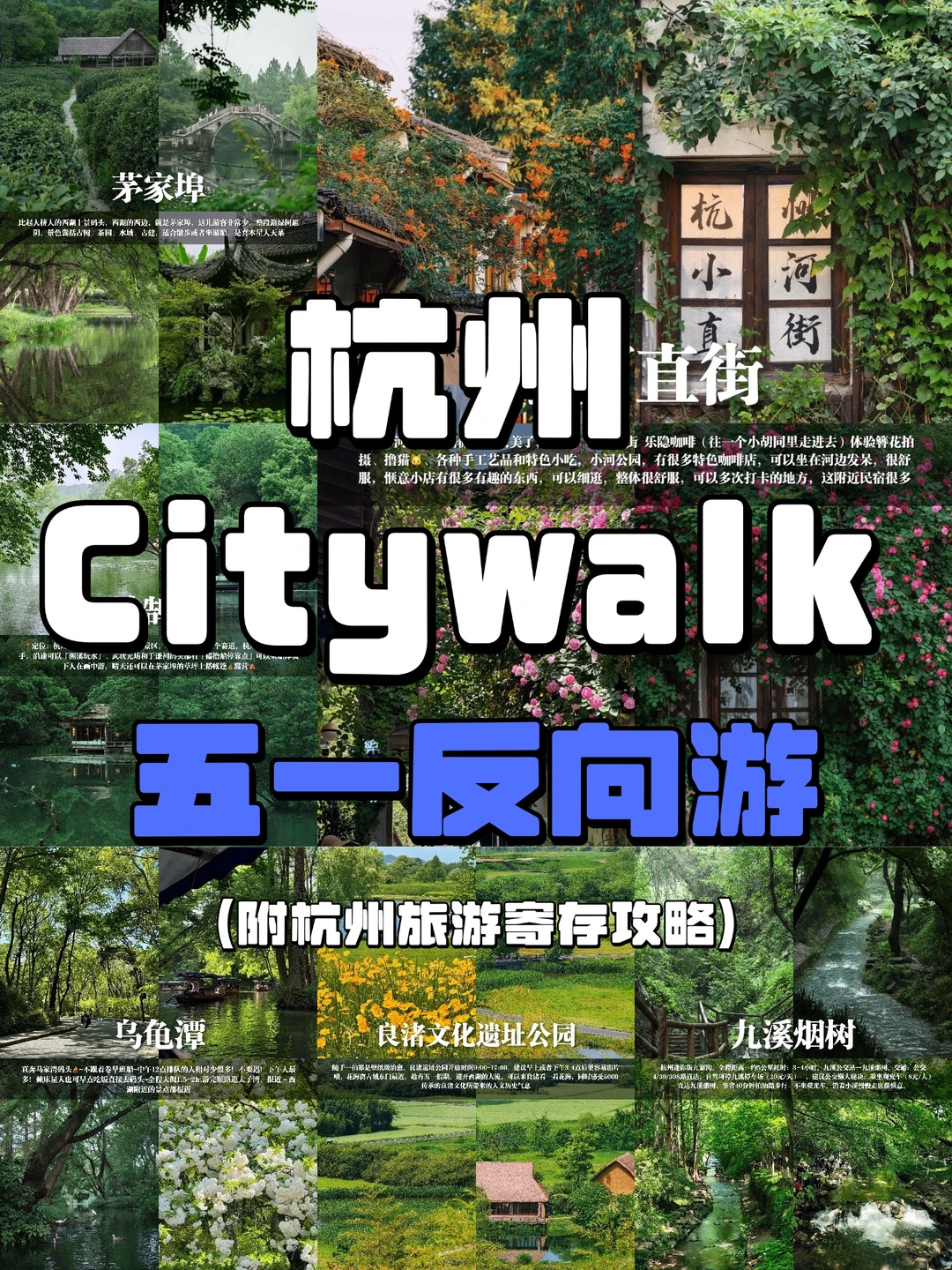 杭州citywalk 五一反向游人少景美+寄存攻略