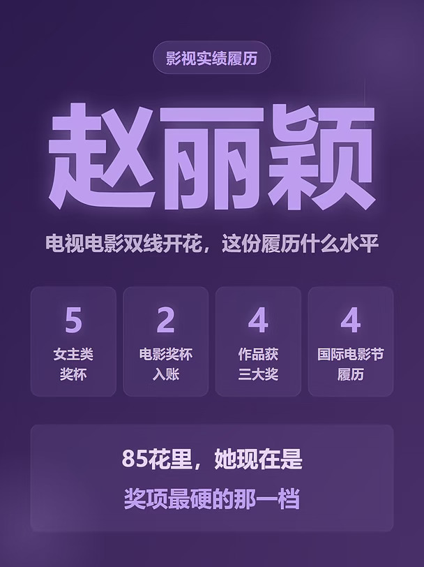 赵丽颖的奖杯，85花里什么水平