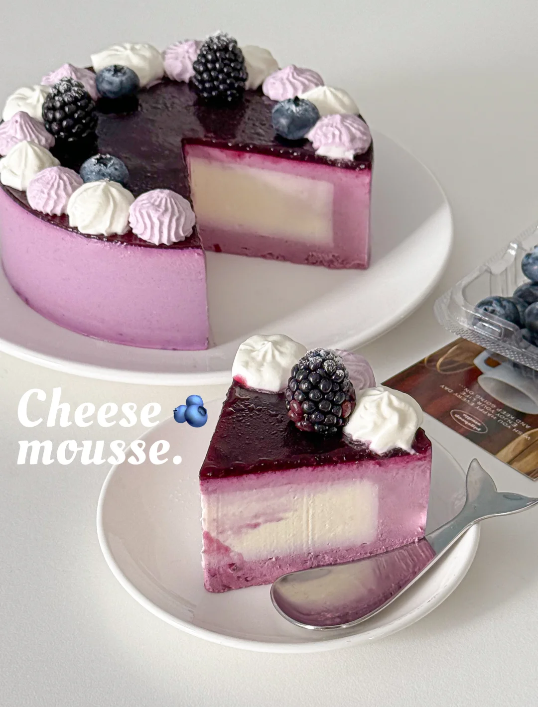 免烤箱✨莓果酸奶芝士慕斯🫐搅一搅就能做‼️