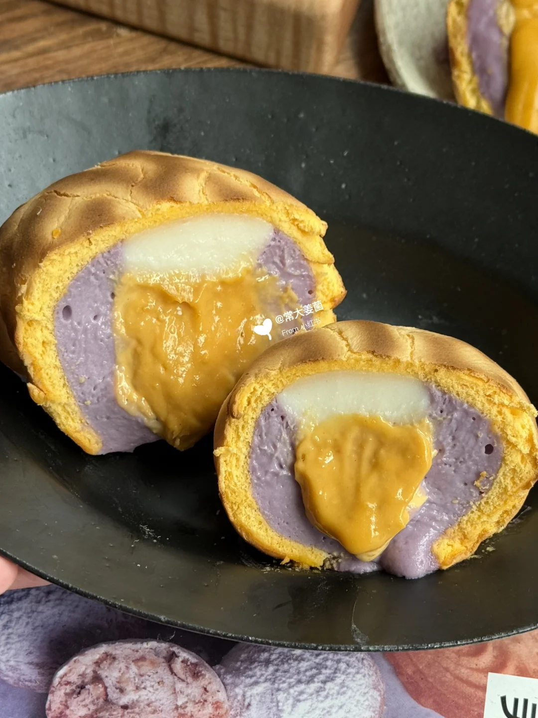 这只虎皮卷里有芋泥+蛋黄流沙+麻薯🥚🧀