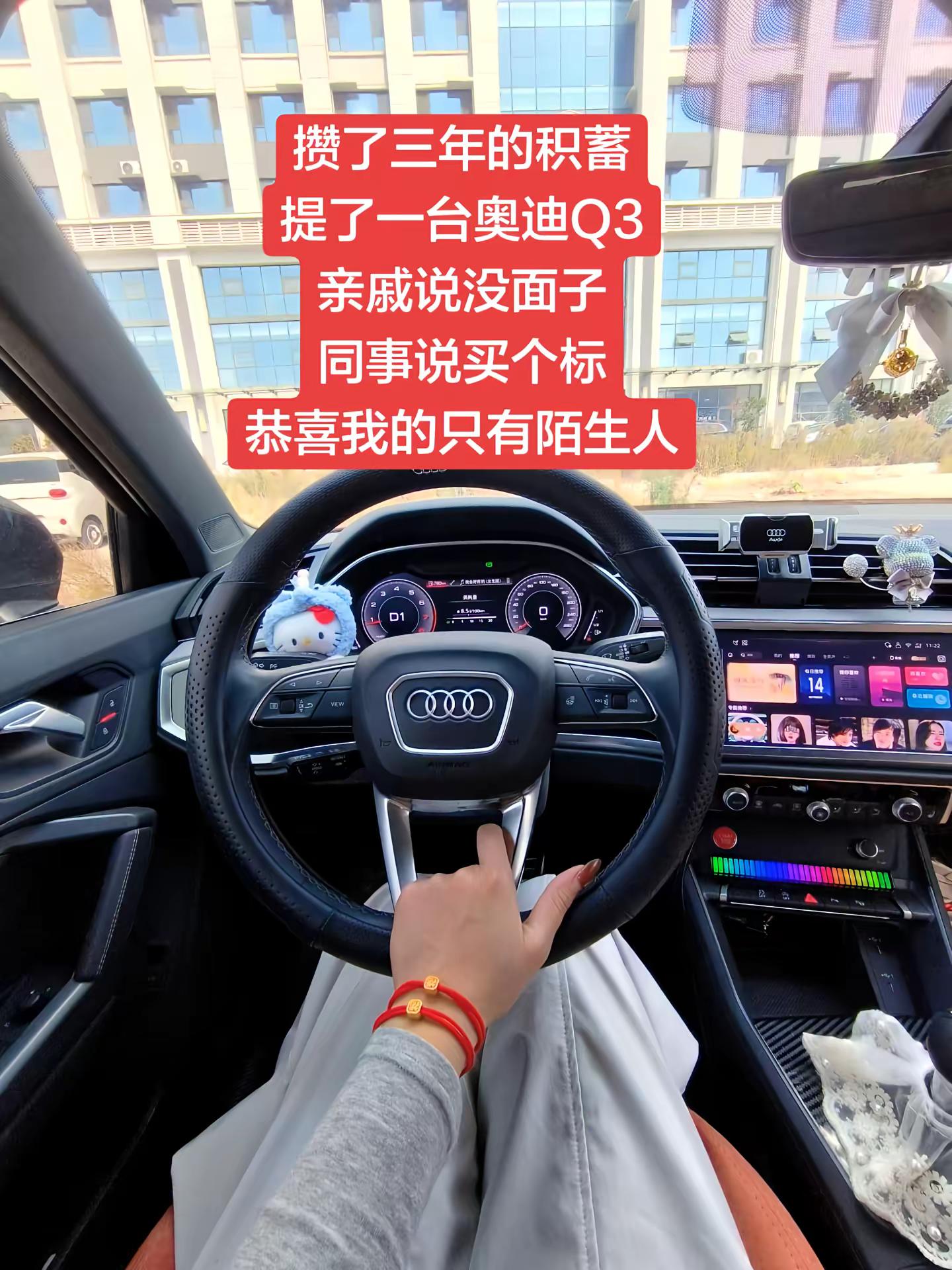攒了三年的积蓄，提了一台奥迪Q3，亲戚说没面子，同事说买个标，恭喜我的只有陌生人！奥迪 奥迪车主 奥迪Q3 爱车一族