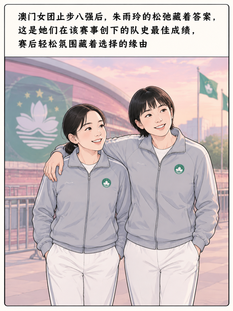 朱雨玲退役后，没选国乒圈的强队，反倒扎进了中国澳门队？

刚结束的女团赛，澳门队13输台北止步八强，队友赛后聚餐笑成一团。

换在国乒，这时候恐怕要被骂惨吧？

没人懂，她放着熟悉的顶级环境不待，偏选这个连八强输了都能开心庆祝的地方？

直到翻到她的赛后发文，我突然捕捉到点端倪她还给澳门队想了个能横