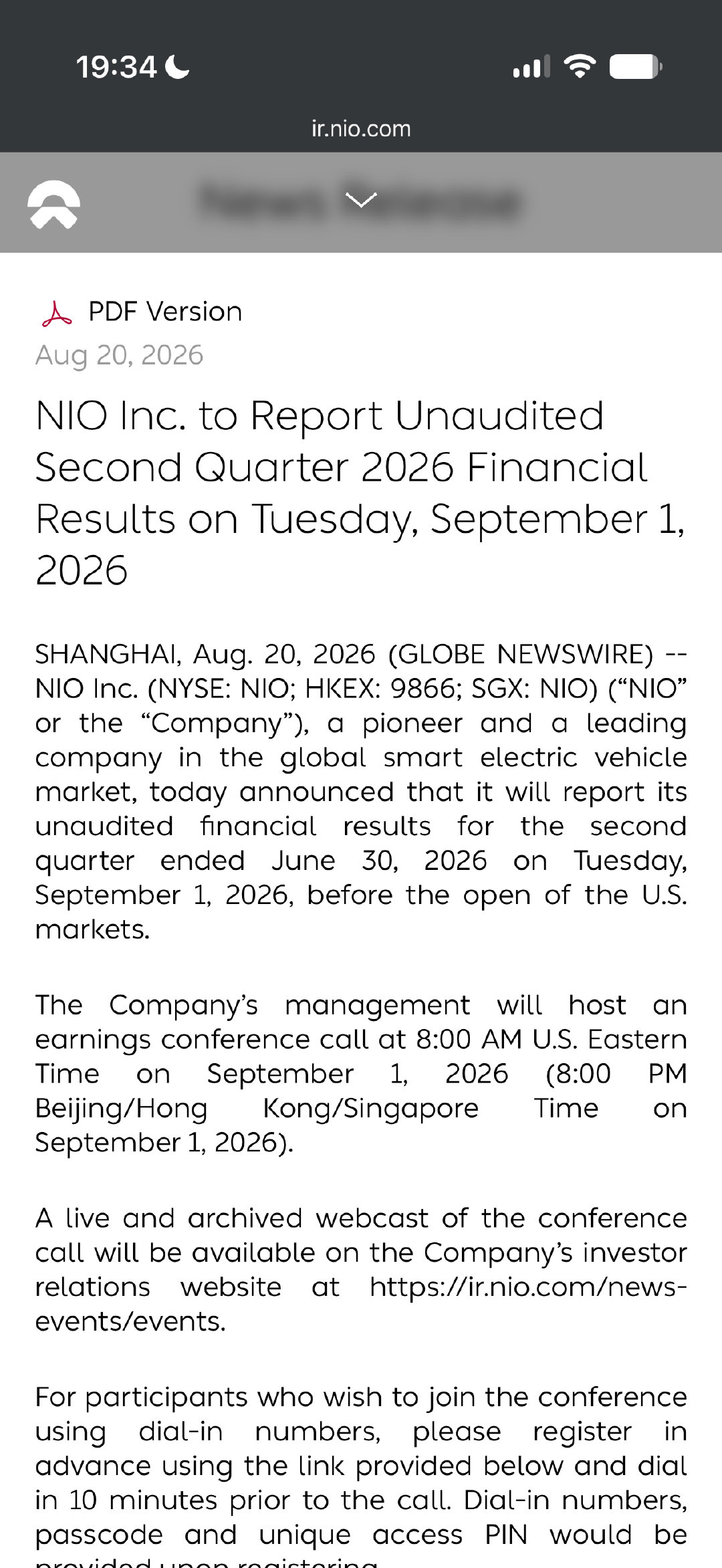 9月1号发交付量 发财报 ​