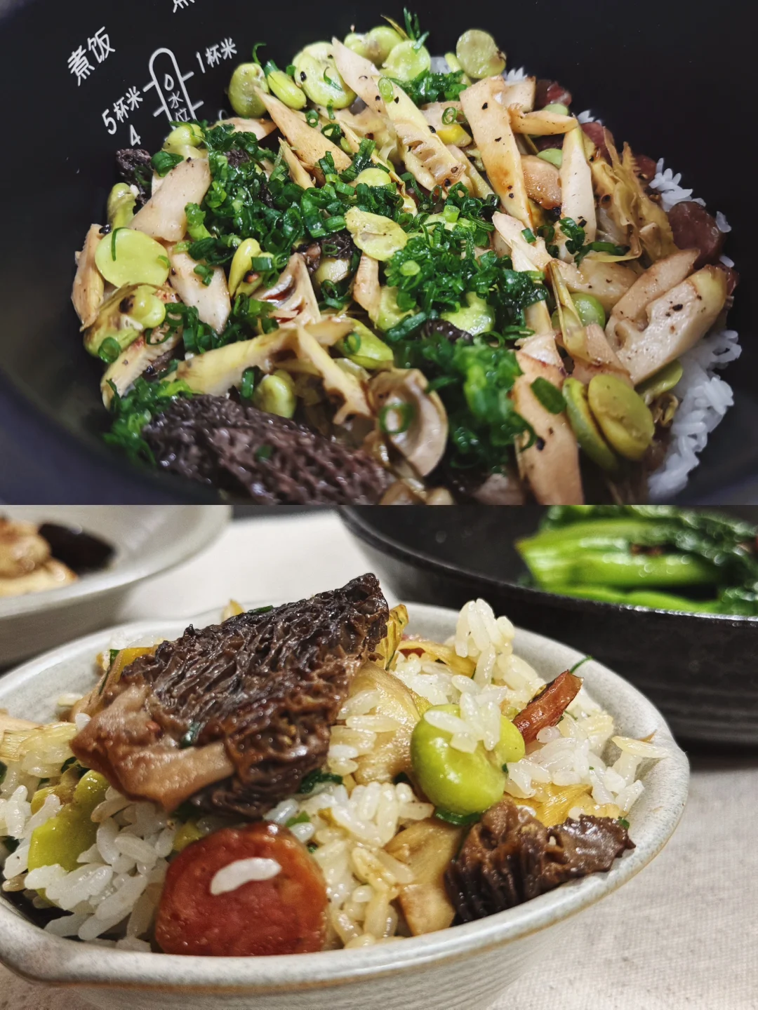 简单吃点🥢｜春笋蚕豆焖春天的饭🍚🍃