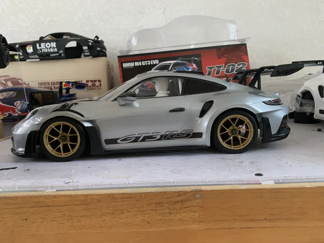 保时捷911gt3rs gt银 1:10