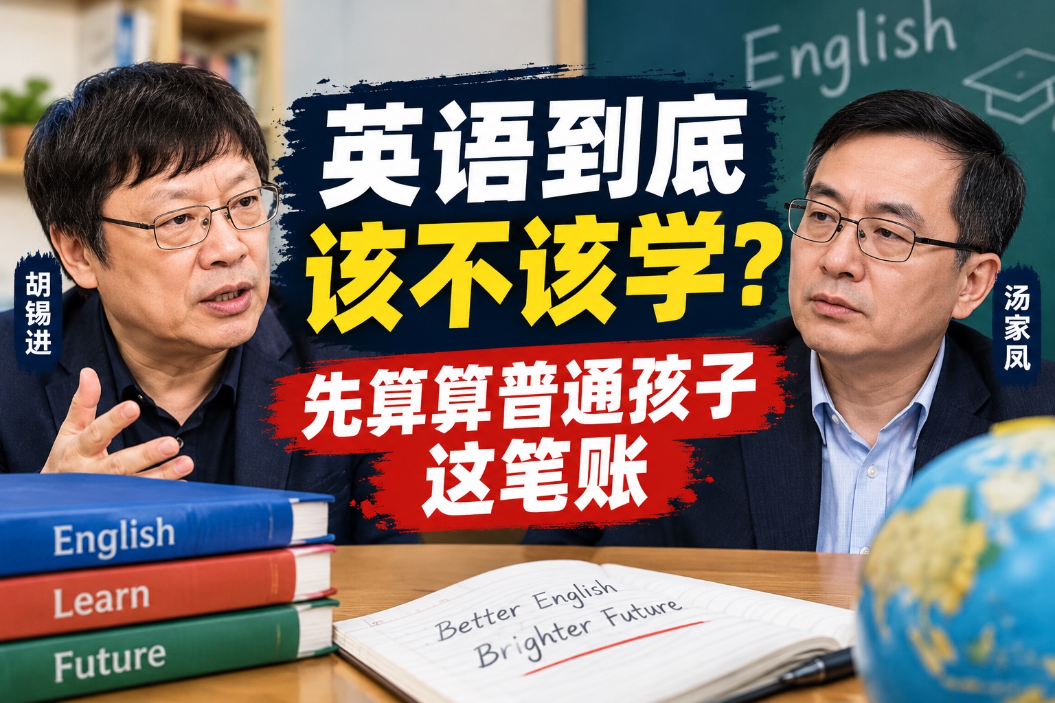 英语到底该不该学？先算算普通孩子这笔账

汤家凤认为，英语学习性价比低，尤其是考研阶段，理工科学生花大量时间学英语，反而挤压了专业课学习。

胡锡进则反驳：基础教育阶段不能削弱英语。

如果让我选，这一次我站胡锡进。

因为汤老师看到的是考研阶段的学习成本，而我们更应该算一笔账：如果从基础教育阶段就