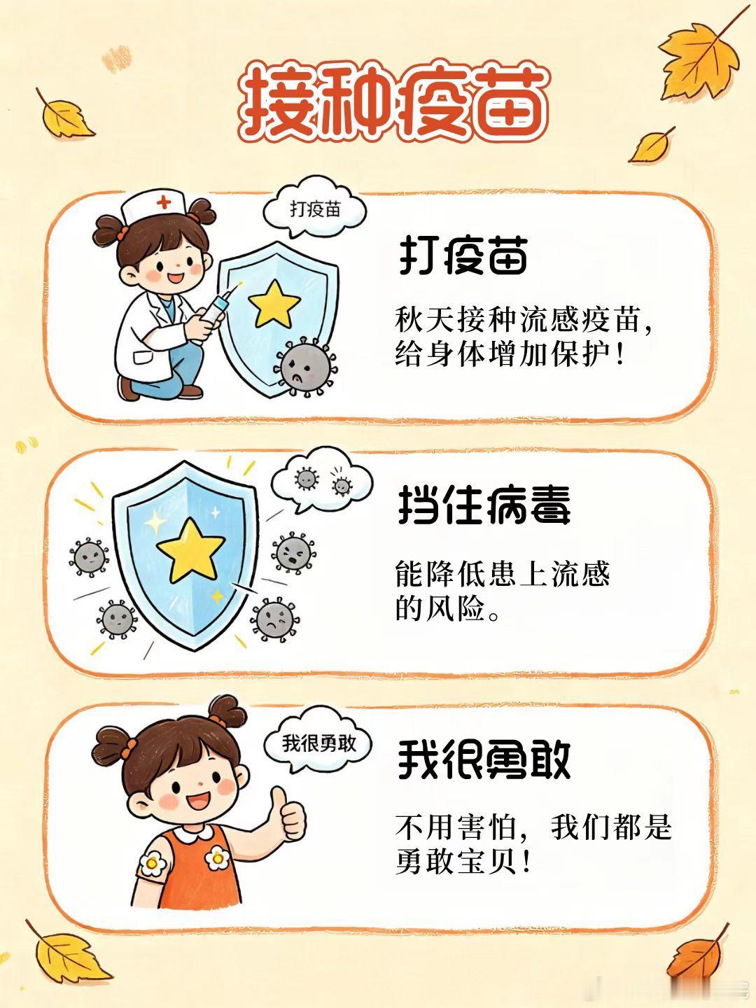 【#银科微分享# 】秋天早晚温差大，记得适时增添衣物。做好保暖，不贪凉，远离着凉感冒！牢记这几个小要点，养成好习惯，健健康康，秋天不感冒[哇][哇] ​