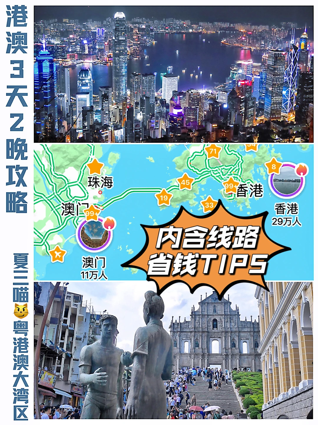 终结全网的港澳攻略‼️3天2夜直接抄作业✅