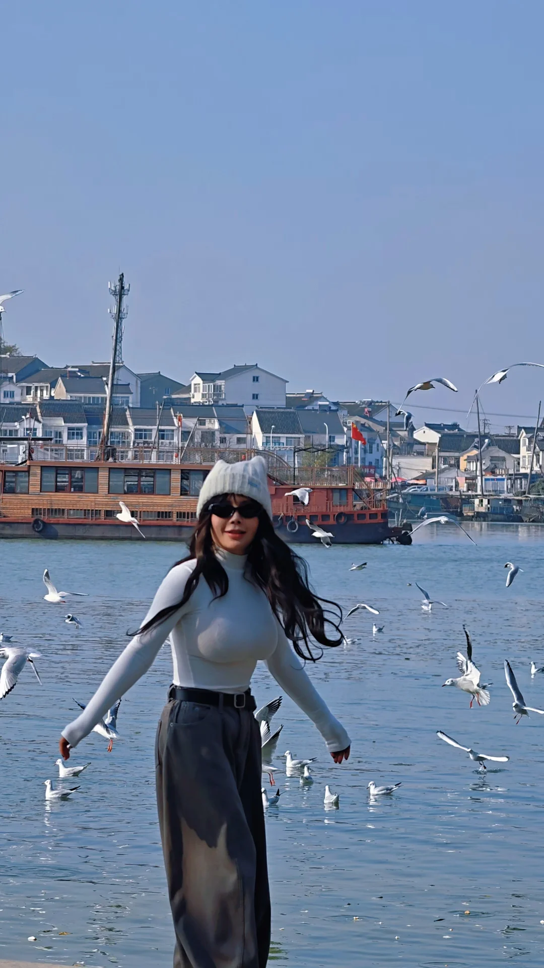 12.8实拍！苏州太湖红嘴鸥回归！美到封神！