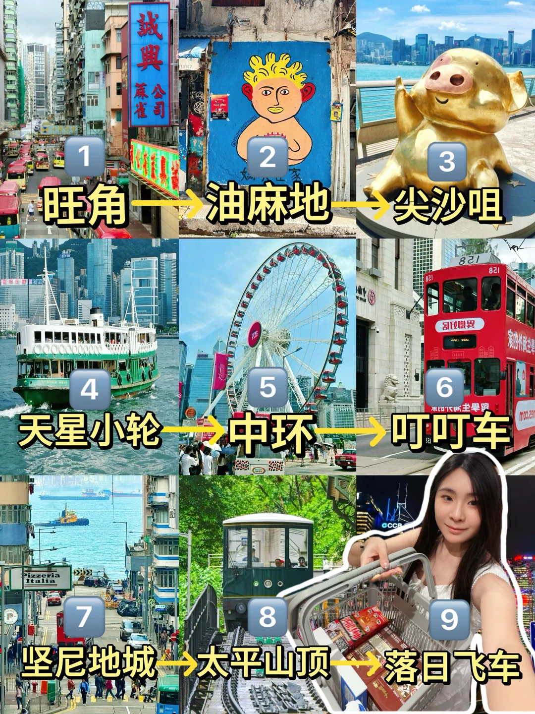 📍香港一日游精华路线攻略‼️直接抄作业👏