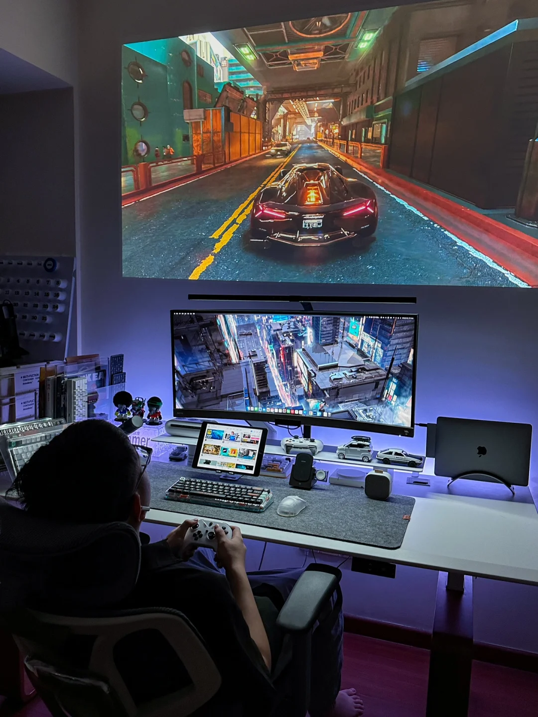 硬核电竞房🎮用投影打游戏 我陷进去了🥹