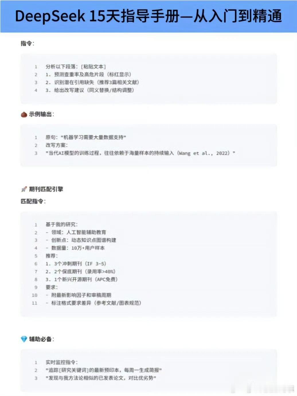 deepseek使用攻略及指南，只用15天从入门到精通！ ​​​#deepseek##人工智能[超话]# ​