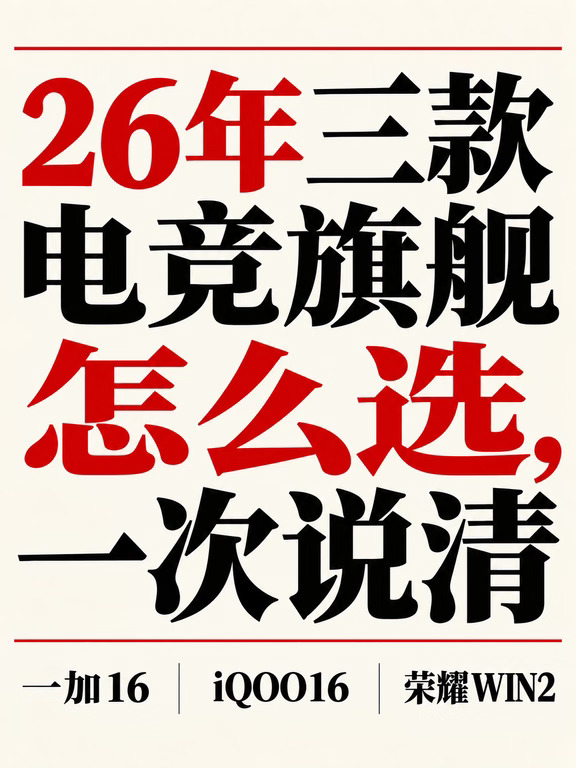 26年三款电竞旗舰怎么选，一次说清