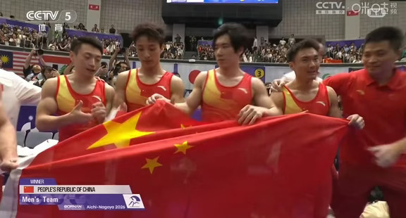 亚运三连冠✨体操男团凯旋 孙炜泪洒赛场