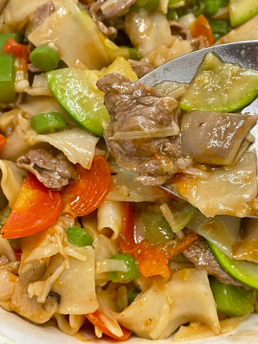 多少个晚上都靠它掉秤！！牛肉炒面片有手就会