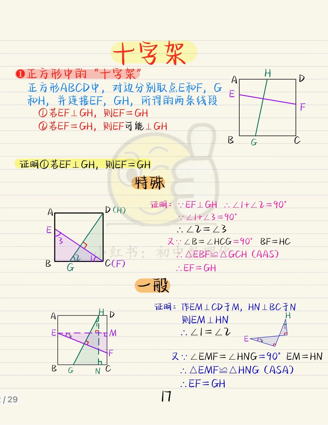 中考几何：十字架模型