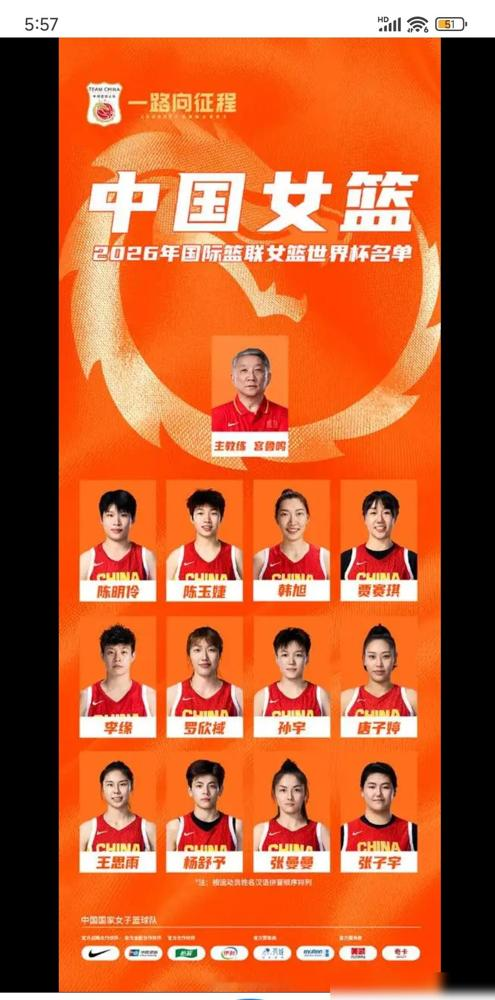 2026中国女篮名单，2022世界杯亚军班底大半全没了？
扒完两次大赛12人名单，杨力维、武桐桐、李梦、黄思静这些拿亚军的老班底，这次全没入选。
只剩韩旭、王思雨、李缘三个老人撑着，后场锋线全是新人，张子宇等年轻选手居多。
现在国际女篮节奏快，这样的配置，宫鲁鸣指导的选人思路跟得上吗？
选人