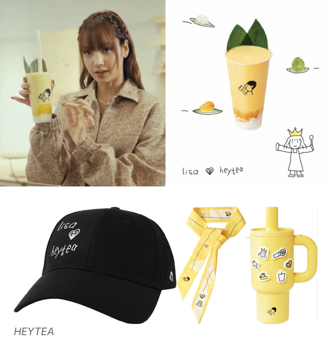 LISA携手喜茶推出全球联名企划，于10月16日正式推出，联名限定饮品Mango Coconut Sticky Rice（芒果椰椰糯米饭），同时推出限量版徽章、钥匙扣和贴纸，将在美国48家喜茶门店发售；曼谷门店另有独家限量收藏周边 ​