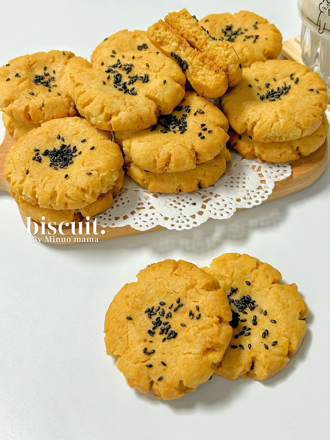 巨好吃的自制桃酥‼️酥到掉渣.有手就会~