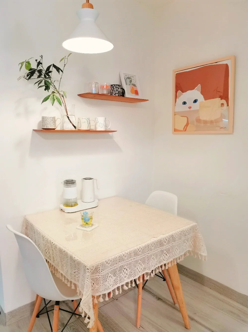 广漂60㎡老破小改造，奶油色餐厅的仪式感