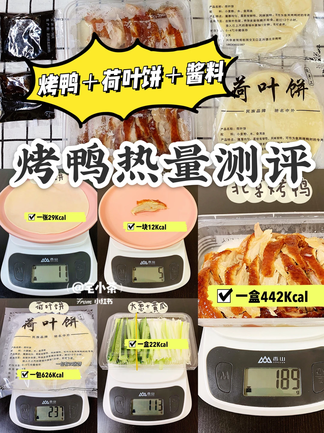 北京烤鸭热量测评🦆｜烤鸭＋荷叶饼＋酱料✅