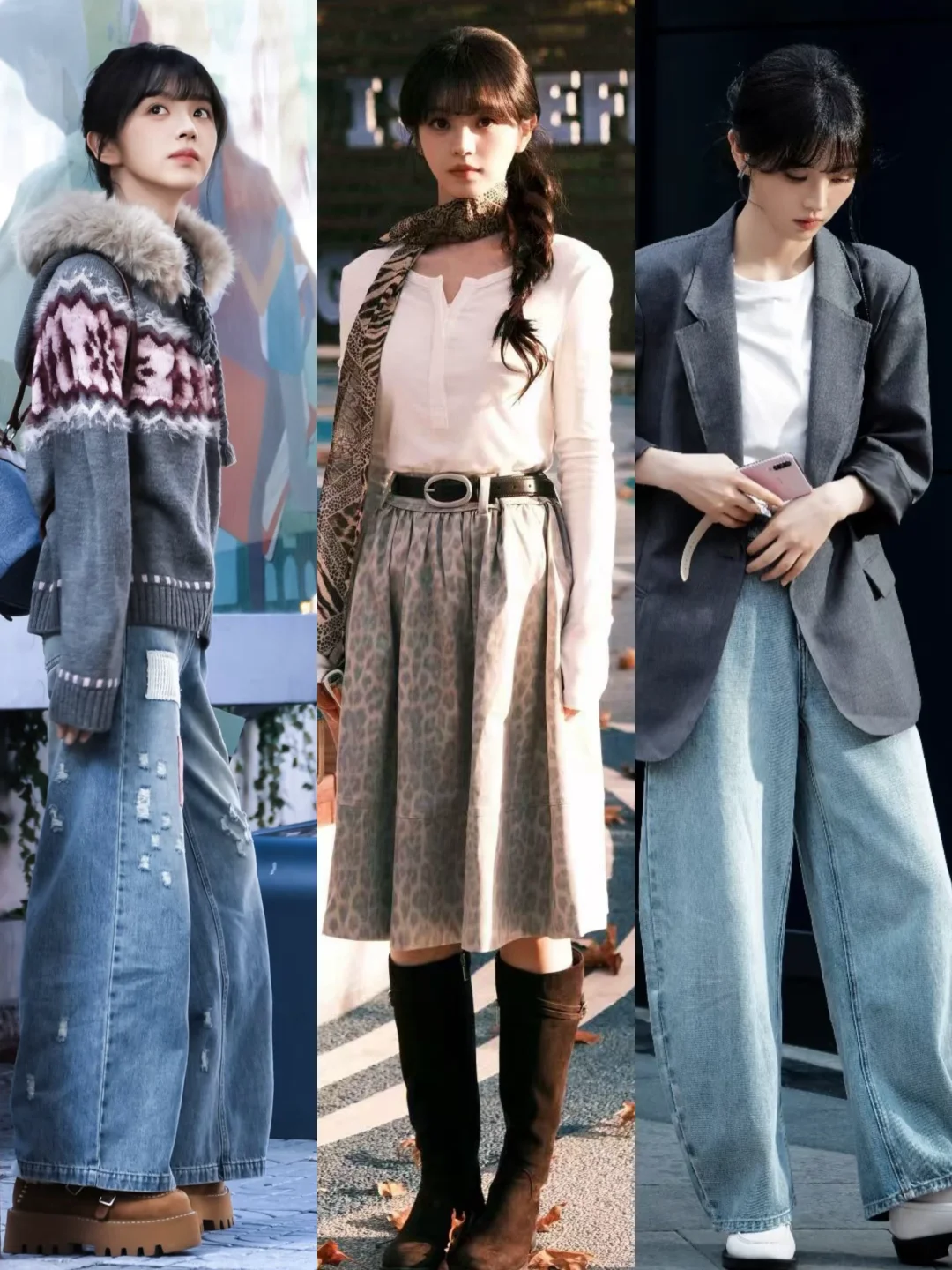 田曦薇《天才女友》7套look，平价又日常