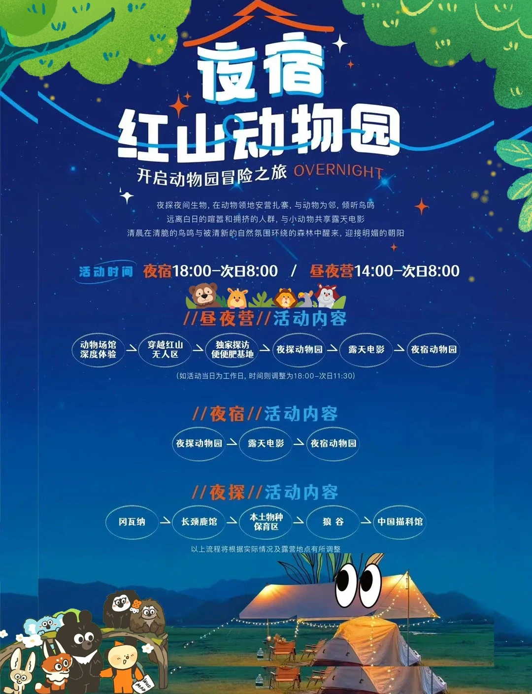 夜宿南京红山动物园完整攻略！！🔥