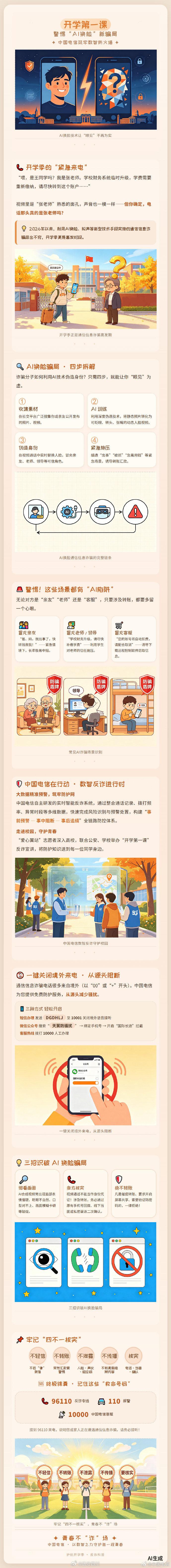 眼见不为实——开学季反诈#法治达州[超话]##达达分享#  via：中国电信 ​​​
