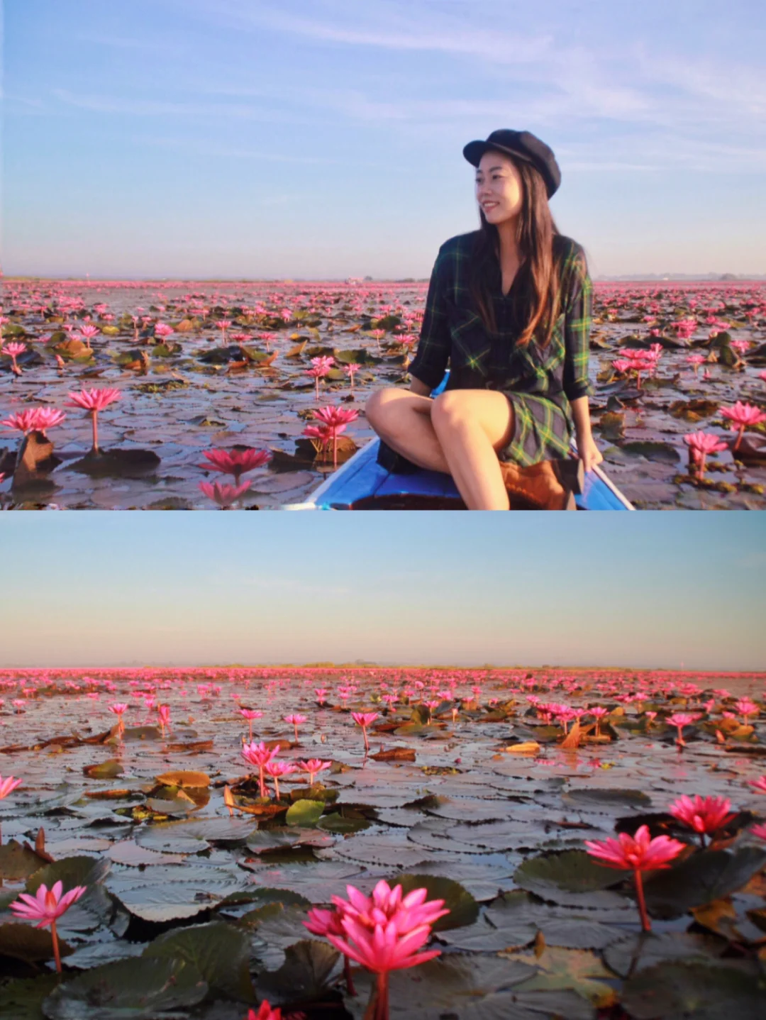 泰国必去🌺乌隆府这5000亩红莲湖大概是仙境