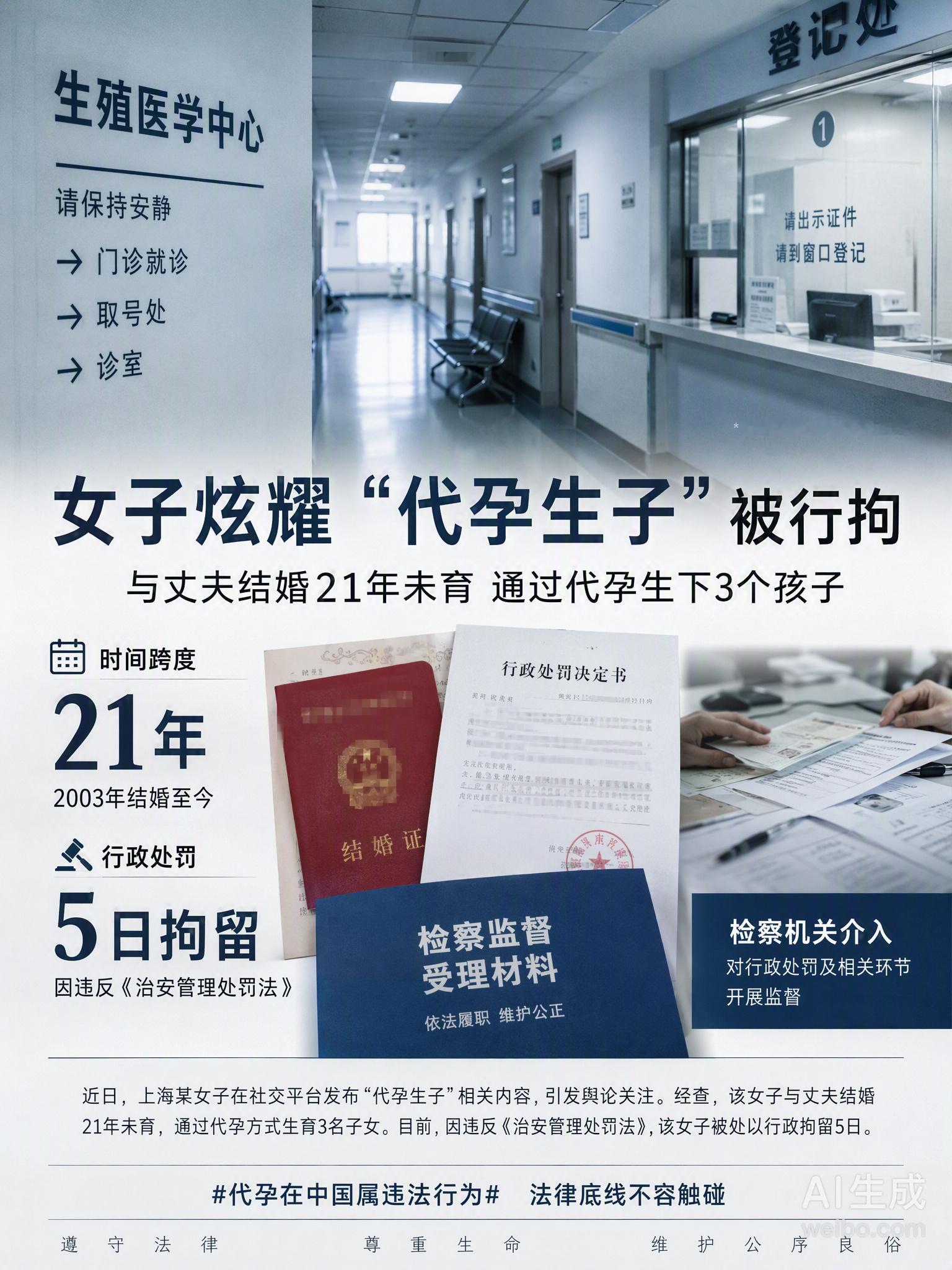 婚外胚胎案：情绪再愤怒，也不能随意挥舞刑法的大棒
 #律师说法##春林婚姻律师# 
上海婚外胚胎案引发全网哗然，21年婚姻付出，遭遇丈夫伪造结婚证，帮第三者培育冷冻胚胎，最终仅处以5日行政拘留。巨大的情感冲击之下，很多网友义愤填膺，呼吁对丈夫刑事重判。
 
可以理解大众的愤怒，丈夫的行为在道德 ​