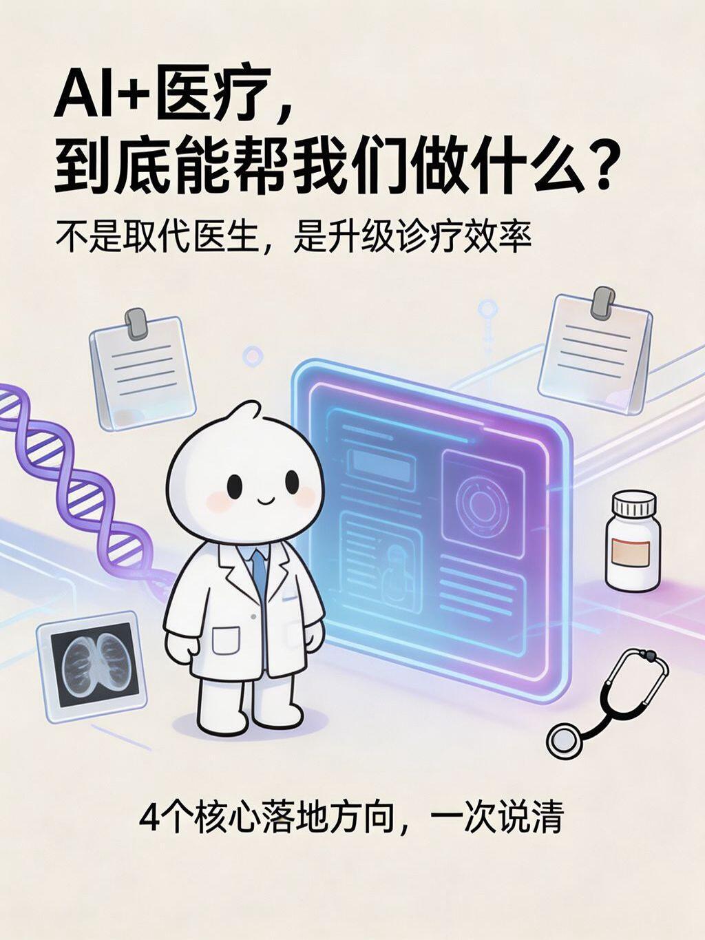 AI+医疗的真正价值，从来不是取代医生。
聊AI+医疗，很多人第一反应是“AI能不能看病”，但真正的核心从来不是替代，而是用技术放大医疗资源的价值。#七旬老村医感叹AI早来30年能救更多人##贵州老村医称村里人都会AI是自己的梦想# ​