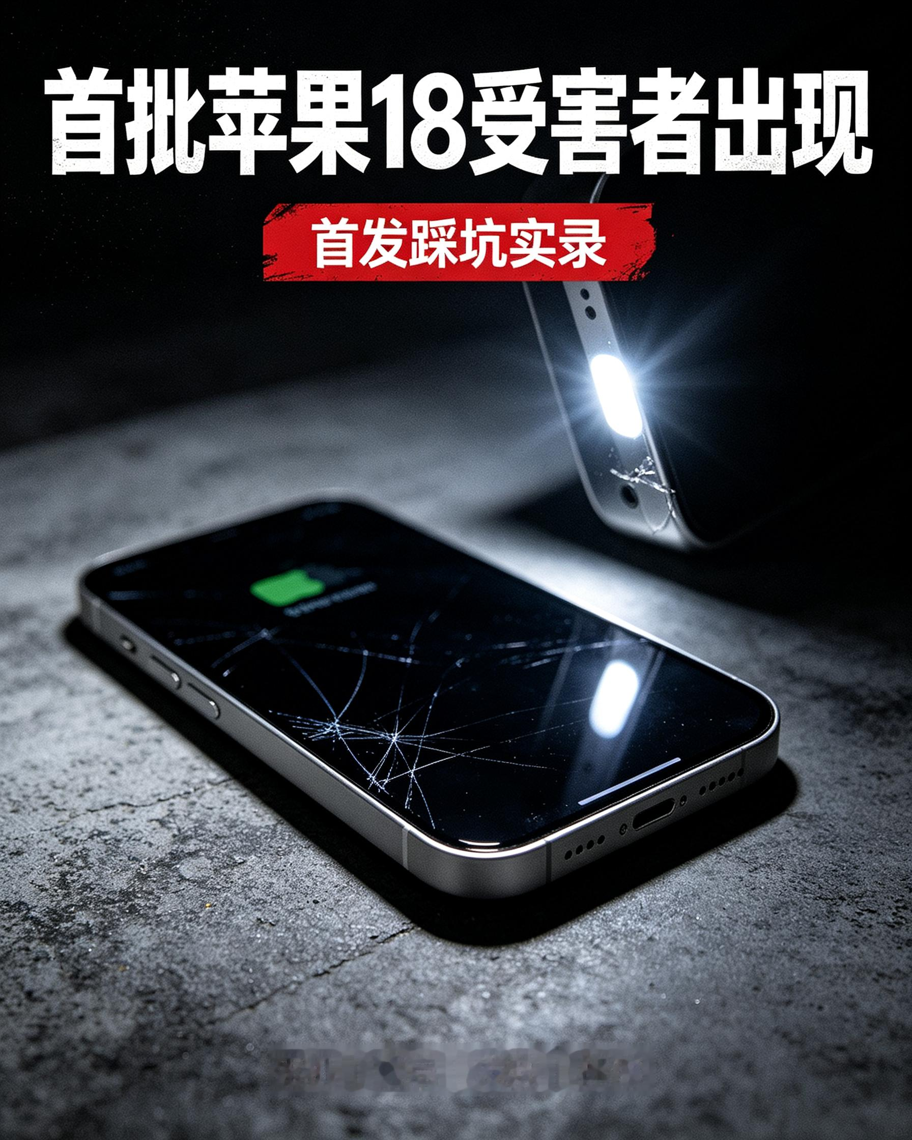 18 Pro受害者出现都说数码新品首发，第一批买家就是“测试员”。iPhone18系列开售没多久，网上已经有不少首批机主吐槽踩坑。
 
有用户反馈新机到手24小时死机5次，使用Face ID、打开钱包APP的时候会莫名黑屏重启；还有人遇到铝合金中框容易划痕掉漆、数据迁移阶段严