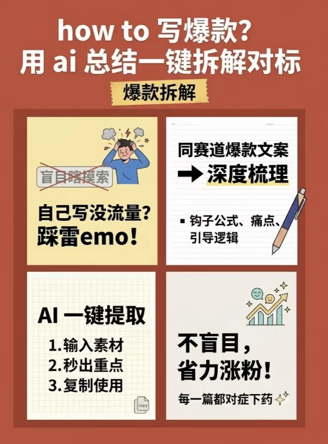 how to写爆款？用ai总结一键拆解对标