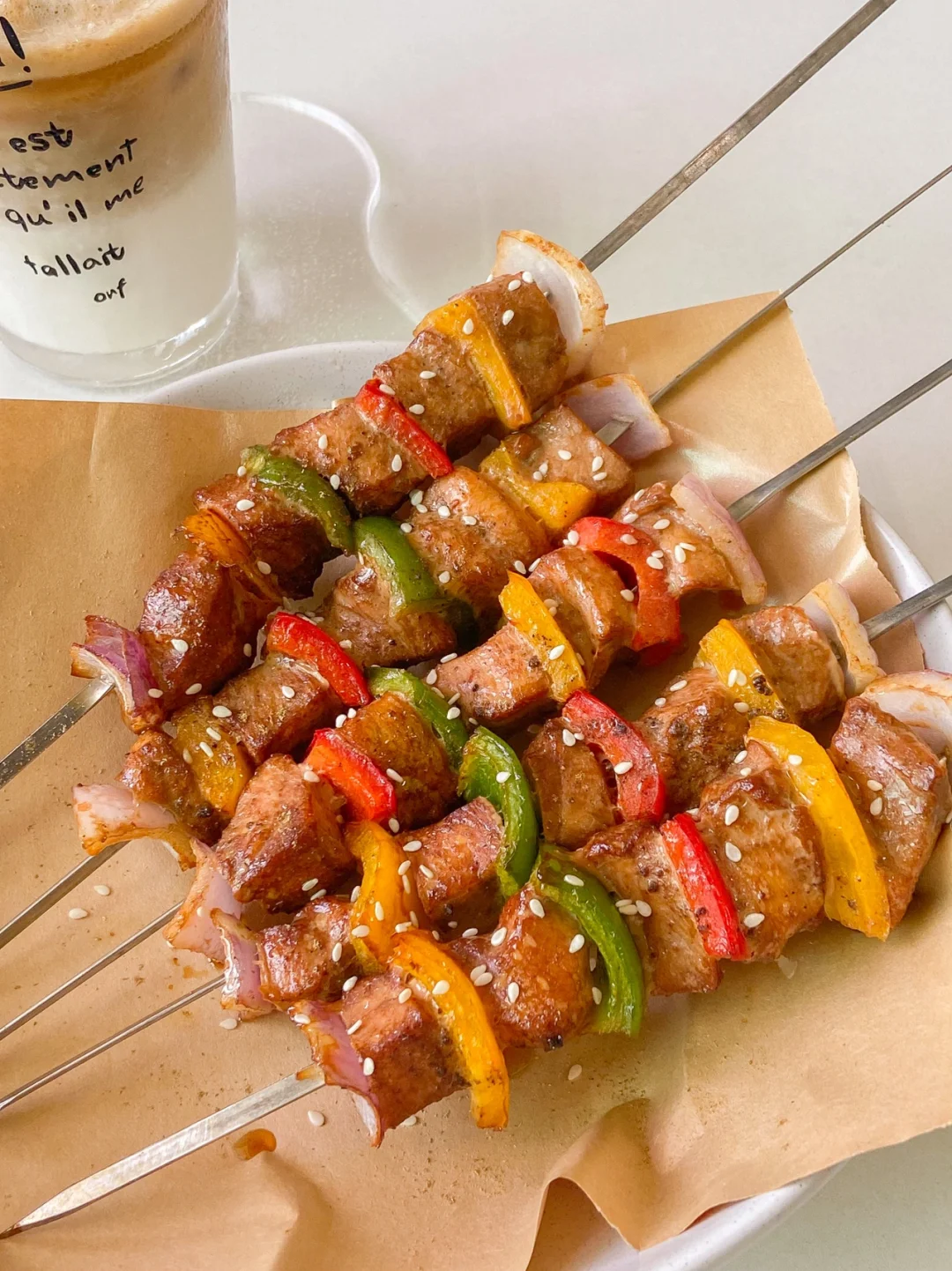 宅家实现撸串自由🍢美味低脂的彩椒鸡肉串~