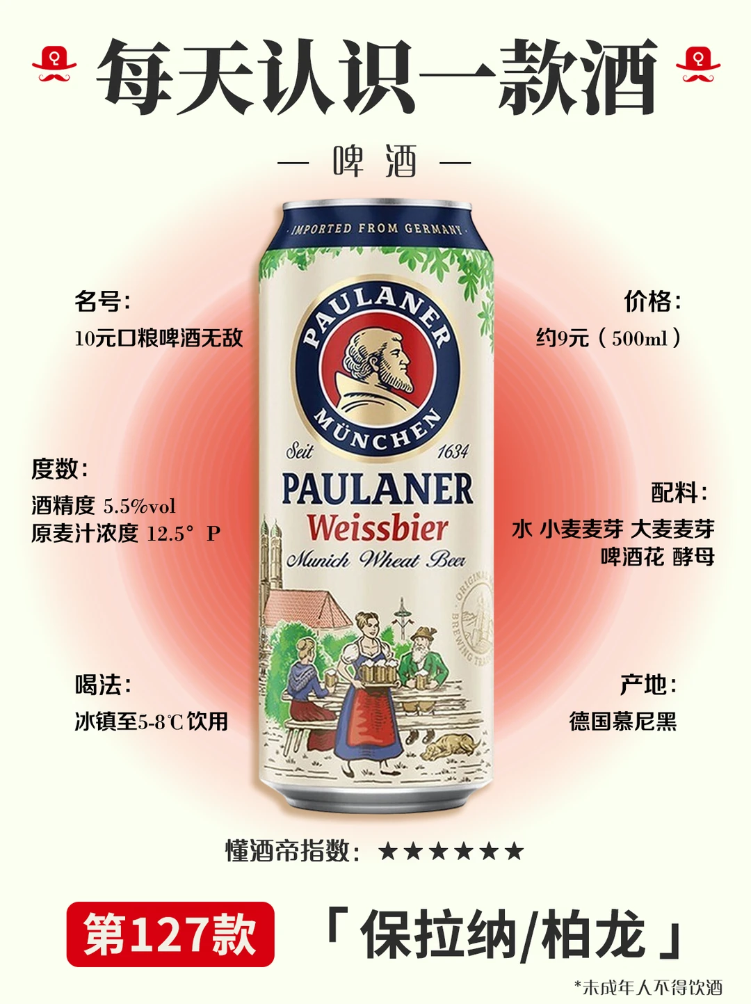 每天认识一款酒〡保拉纳🍺10元啤酒无敌✅