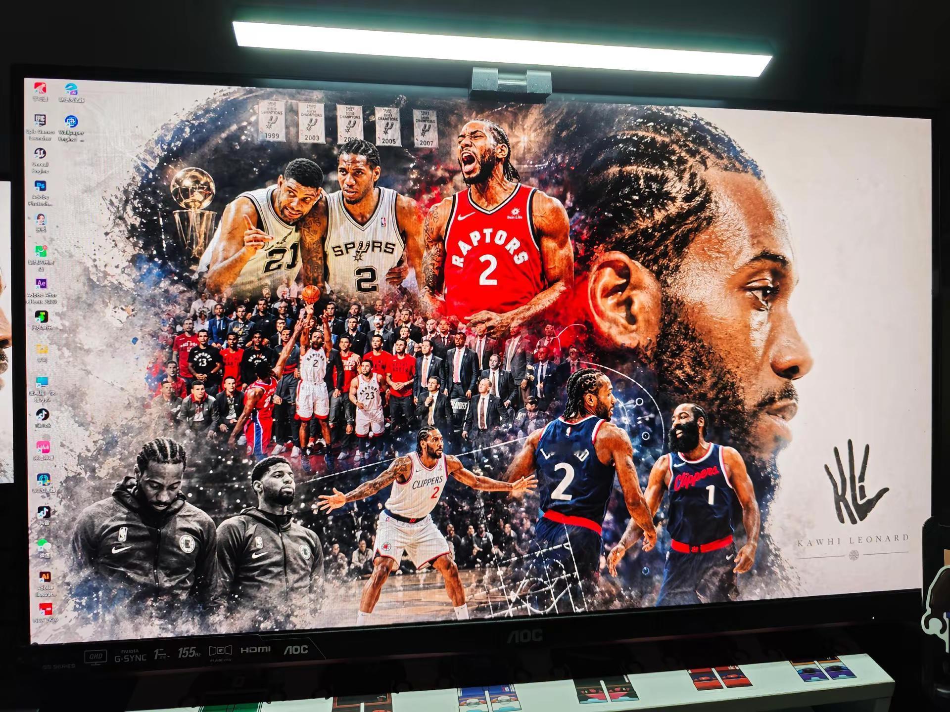 ;这张 科怀伦纳德 壁纸，太帅了&