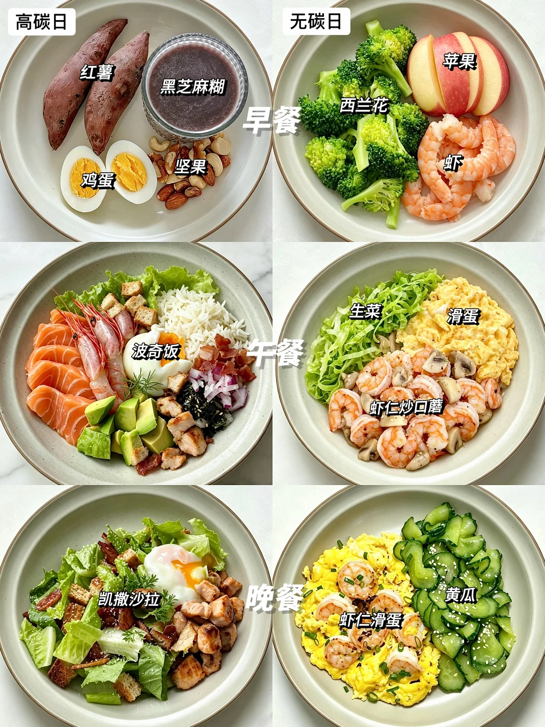 一周瘦5斤的碳循环减脂餐不重样