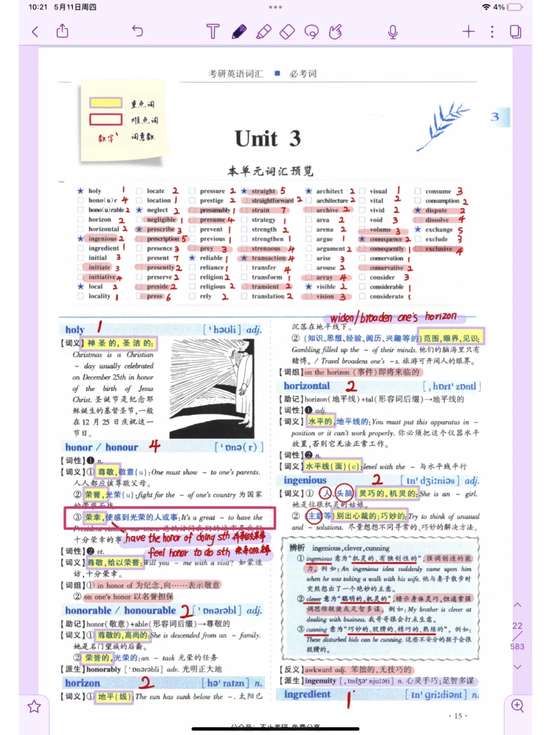 红宝书笔记｜必考词list 3