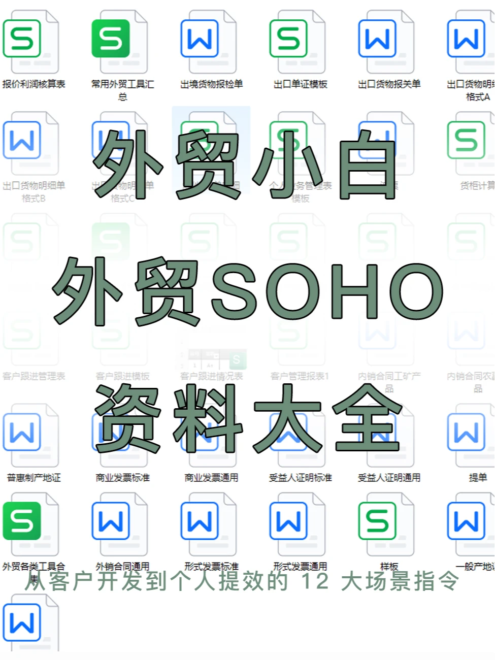 外贸小白、外贸SOHO资料大全！