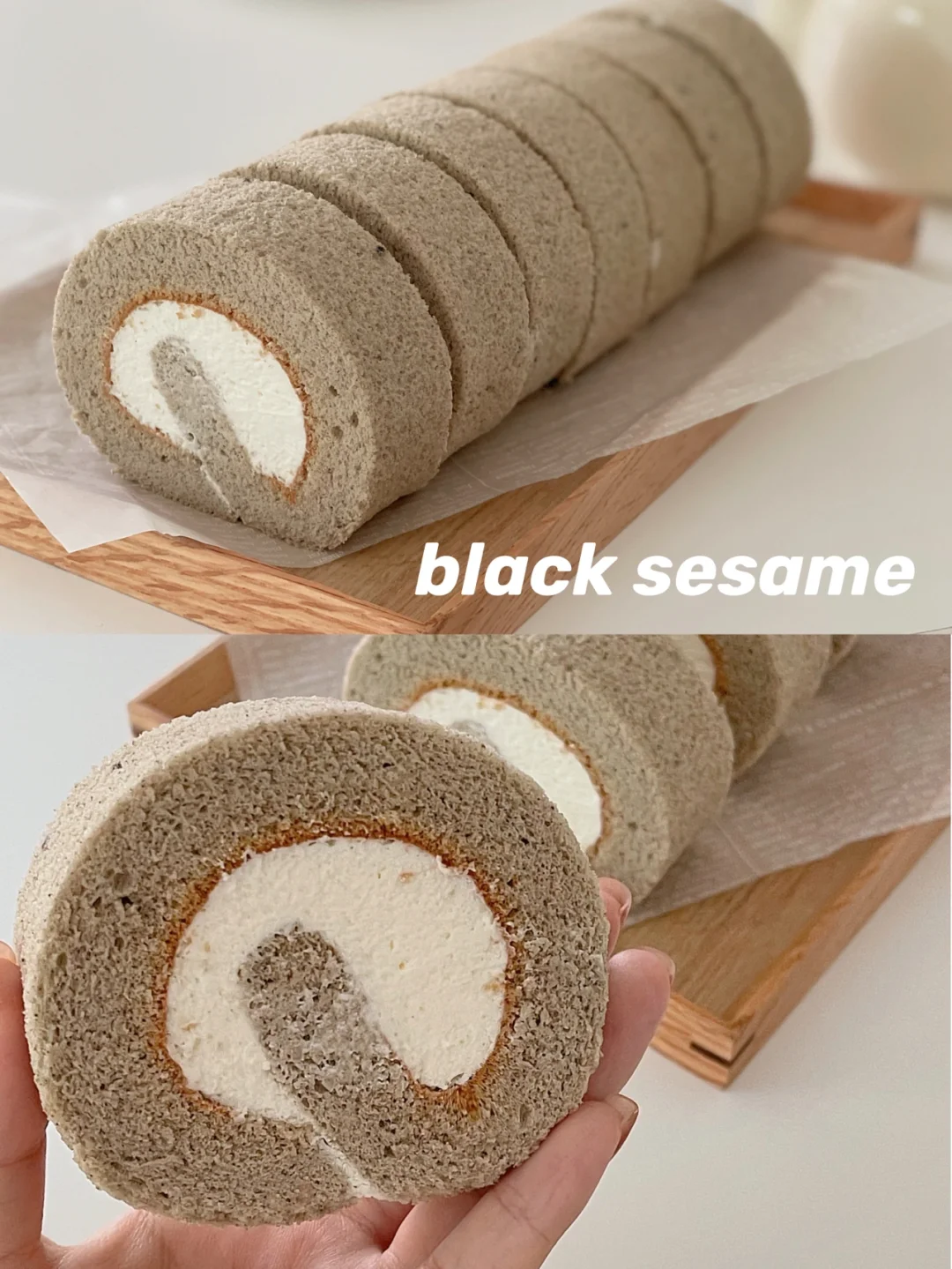 养生甜品｜海盐黑芝麻蛋糕卷❗️配方好吃不腻