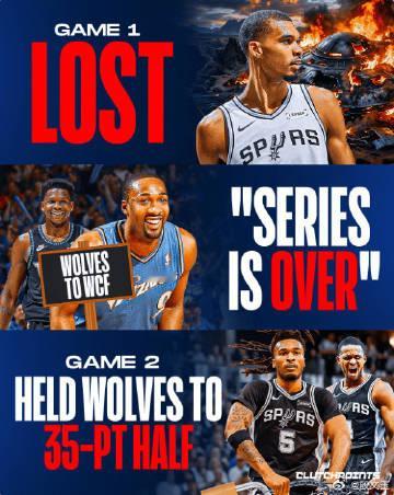 明天上午9:30，在五星体育电视直播马刺VS森林狼系列赛G3。这是半决...